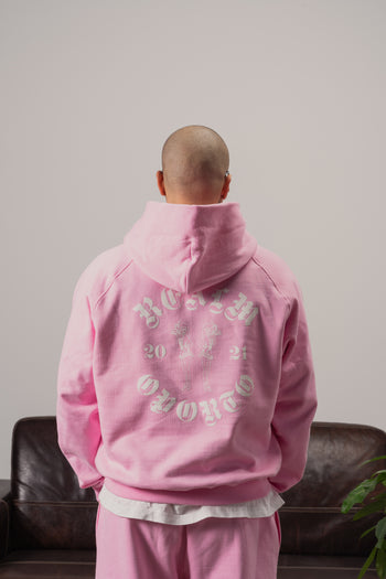 Logo Hoodie | Pink Streetwear with Bold Message