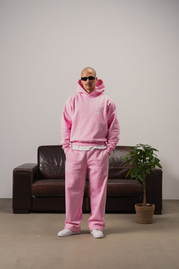 Logo Hoodie | Pink Streetwear with Bold Message