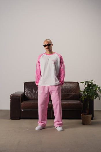 Pink Logo Sweatpants | Stylish & Comfortable