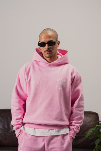 Logo Hoodie | Pink Streetwear with Bold Message