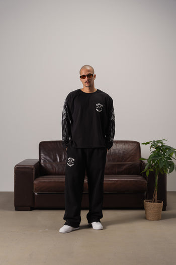 Black "Service" Long Sleeve with Realm Logo