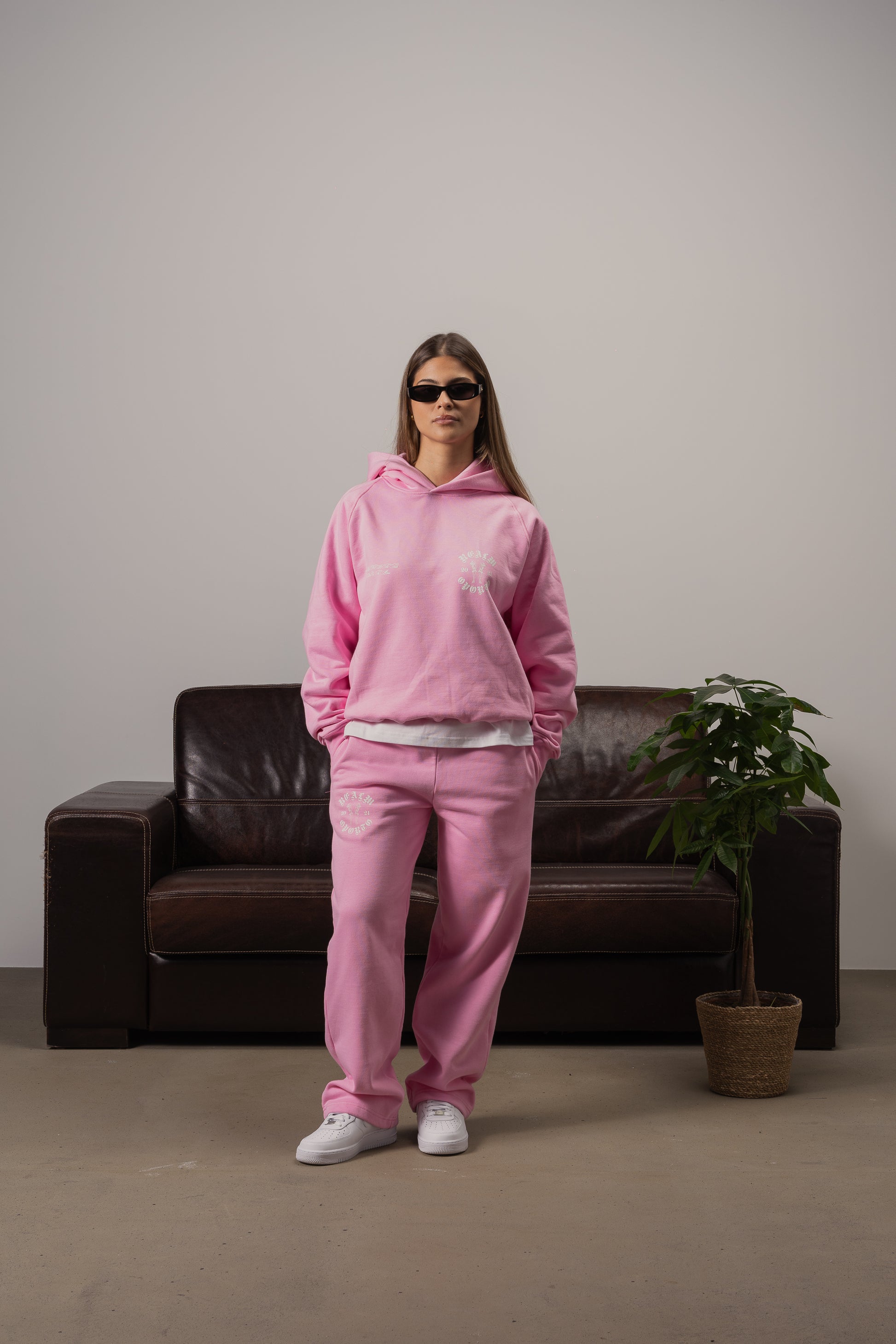 Pink Logo Sweatpants | Stylish & Comfortable