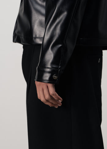 "REALM" Leather Jacket Black