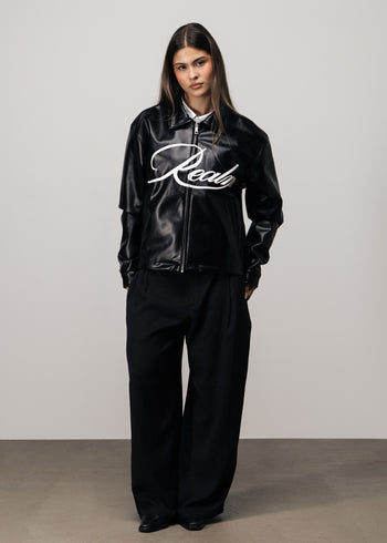 "REALM" Leather Jacket Black
