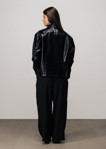 "REALM" Leather Jacket Black