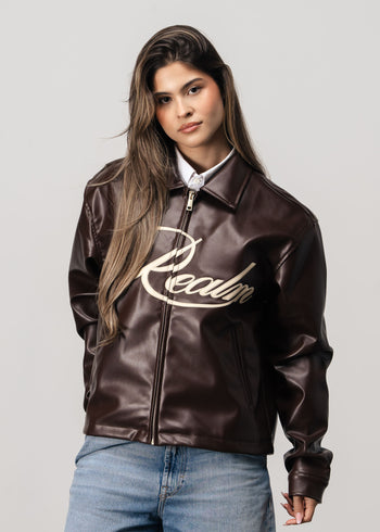 REALM Leather Jacket Brown