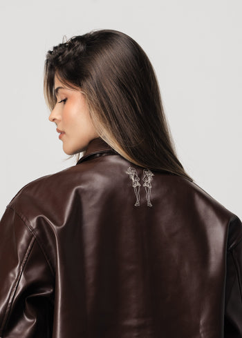 REALM Leather Jacket Brown