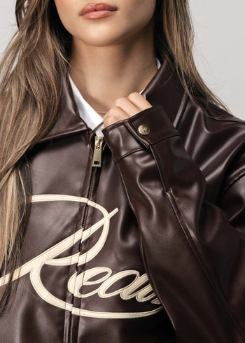 REALM Leather Jacket Brown