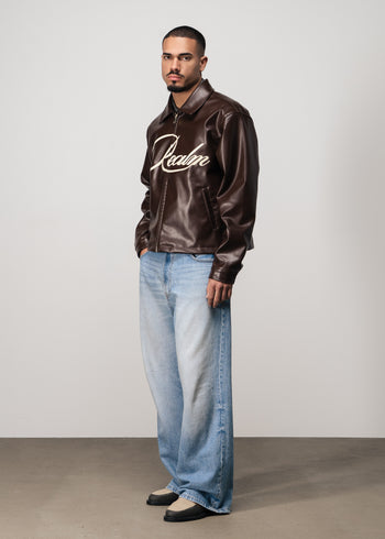 REALM Leather Jacket Brown