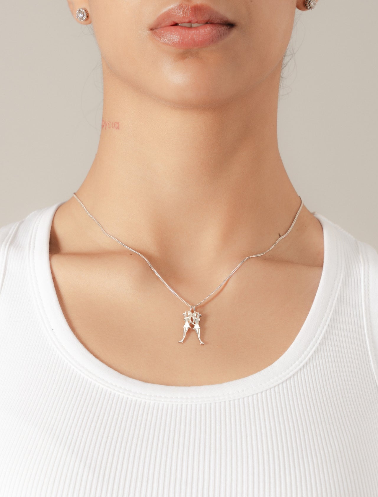 "WAITRESSES" Silver Necklace