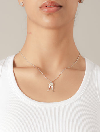 "WAITRESSES" Silver Necklace