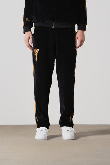 Velour Tracksuit Trousers in Black | Stylish & Comfortable