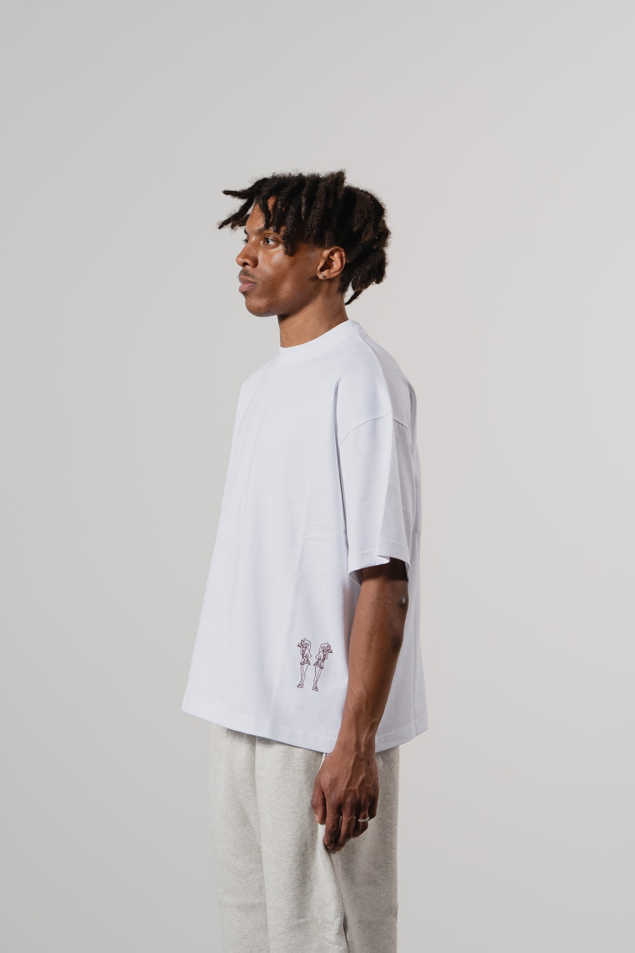 Realm White T-Shirt | Stylish Streetwear for Men