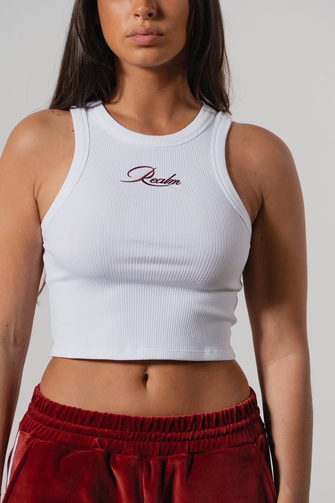 Realm White Crop Top | Trendy & Comfortable